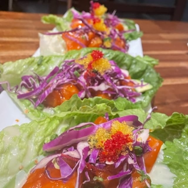 Poke Lettuce Wraps.